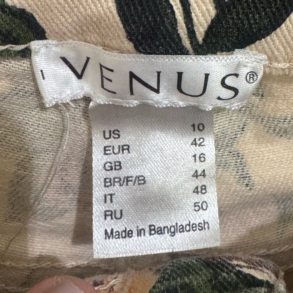 VENUS Women's Multicolor Floral Print Skinny Stretch Pants Size 10 - Picture 6 of 7